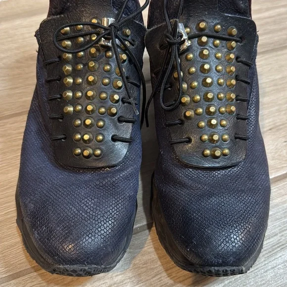 Super cool A.S.98 shoes size 37 u.s. 6.5 blue textured shoes and rivets A.S. 98 - Picture 8 of 9